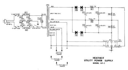 Utility Power Supply UT-1; Heathkit Brand, (ID = 177135) Power-S