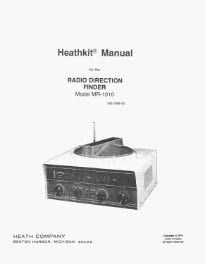 Radio Direction Finder MR-1010; Heathkit Brand, (ID = 2866768) Kit
