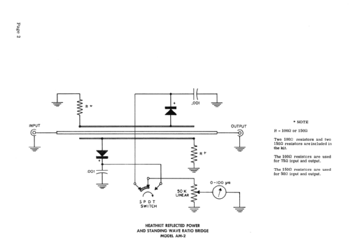 Reflected Power Meter AM-2; Heathkit Brand, (ID = 112063) Amateur-D