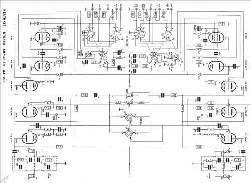 Stereo Amplifier AA-100; Heathkit Brand, (ID = 720135) Verst/Mix