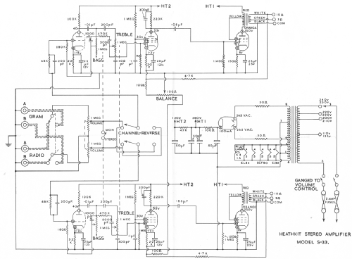 Stereo Amplifier S-33; Heathkit UK by (ID = 1744407) Ampl/Mixer