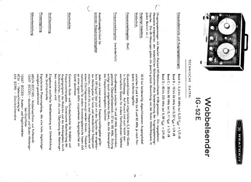 Television Alignment Generator IG-52E; Heathkit Brand, (ID = 1024472) Equipment