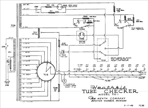 Tube Checker TC-1; Heathkit Brand, (ID = 184252) Equipment