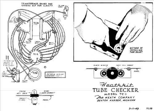 Tube Checker TC-1; Heathkit Brand, (ID = 184253) Equipment