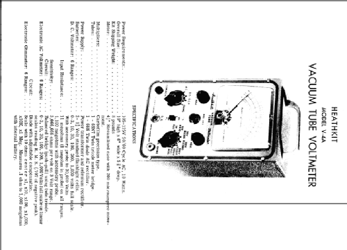 Vacuum tube voltmeter V-4A; Heathkit Brand, (ID = 104948) Equipment