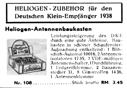 Antennenbaukasten Nr. 108; Heliogen, Hermann (ID = 1549356) Antenna