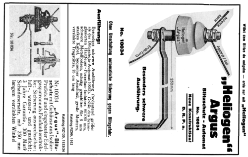 Argus - Blitzschutz-Automat 10034; Heliogen, Hermann (ID = 1579735) mod-past25
