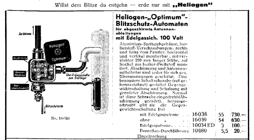 Blitzschutz-Automat 'Optimum' 16038; Heliogen, Hermann (ID = 2393549) mod-past25