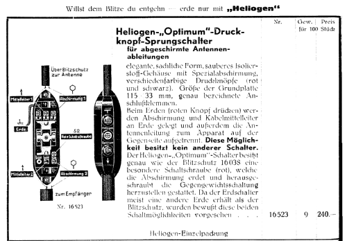 Druckknopf-Sprungschalter 'Optimum' 16523; Heliogen, Hermann (ID = 2393547) mod-past25