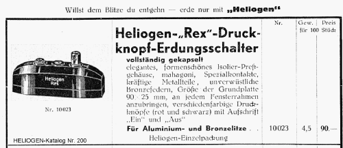 Rex Druckknopf-Erdungsschalter 10023; Heliogen, Hermann (ID = 2393494) mod-past25