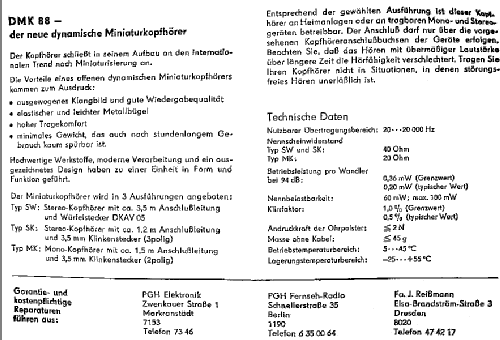 DMK88 SK; Hescho - Keramische (ID = 499101) Speaker-P
