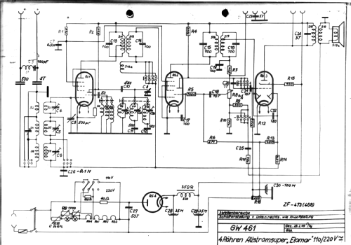 Elomar GW461; Heucke, W., Techn. (ID = 2065225) Radio