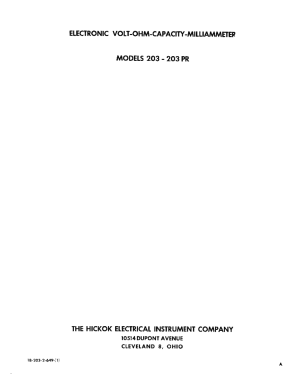 203 ; Hickok Electrical (ID = 2946204) Equipment