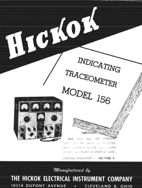 Signal Tracer 156; Hickok Electrical (ID = 2945240) Equipment