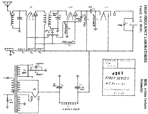 4Tube Pentode; High Frequency (ID = 405992) Radio