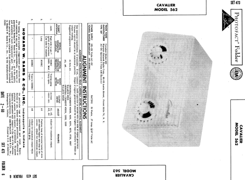 Cavalier 562; Hinners-Galanek (ID = 548802) Radio