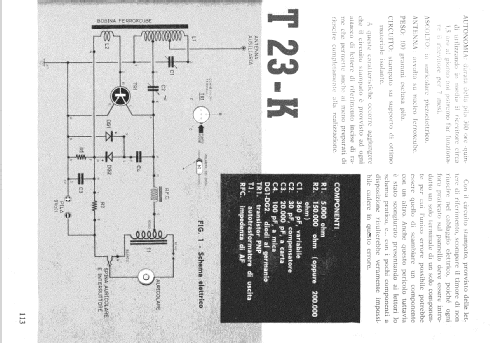 1 Transistor Boy's Radio T-23K; Hinode Denko Co.; (ID = 2631396) Kit