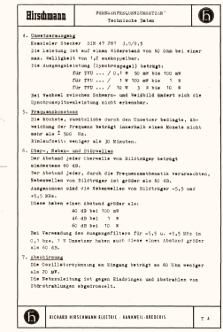 Fernseh-Frequenzumsetzer TVU 33, 31, 13 ; Hirschmann GmbH & Co (ID = 3113083) Commercial TRX