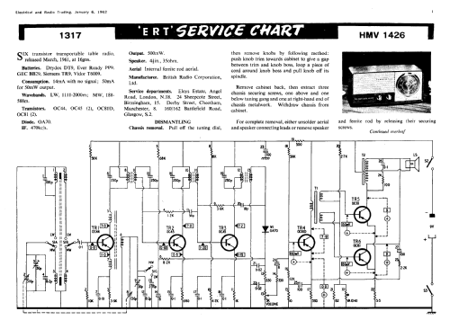 1426; HMV Brand, His (ID = 2305541) Radio