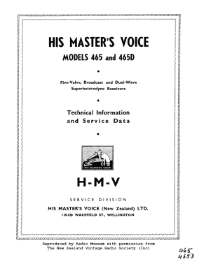 Cadet 465; His Master's Voice N (ID = 3067550) Radio