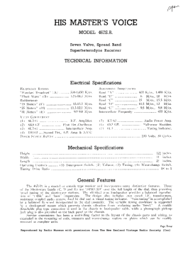467SB; His Master's Voice N (ID = 2759882) Radio