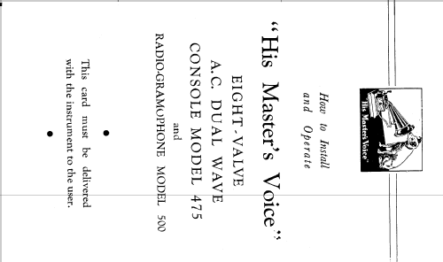 475 Ch= 838D; His Master's Voice (ID = 2304113) Radio