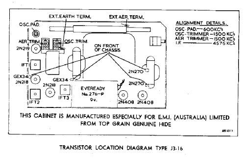 All Transistor Ch= J3-16; His Master's Voice (ID = 1645746) Radio