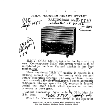 Contemporary 5507; His Master's Voice N (ID = 3025653) Radio