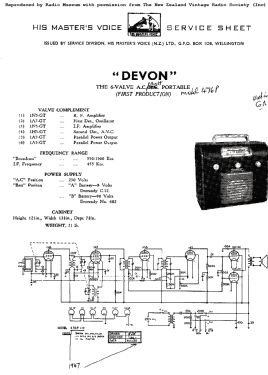 Devon 476P; His Master's Voice N (ID = 2760466) Radio