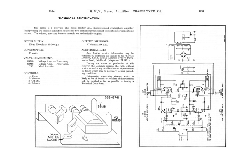 Electrogram Stereophonic O1-8B Ch= O1; His Master's Voice (ID = 2969515) Ampl/Mixer