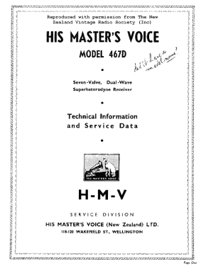 Masterpiece 467D; His Master's Voice N (ID = 2926137) Radio