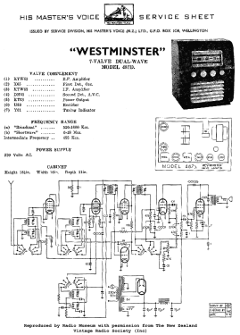 Westminster 487D; His Master's Voice N (ID = 2759447) Radio