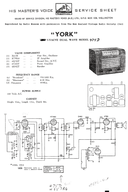 York 475D; His Master's Voice N (ID = 2760392) Radio