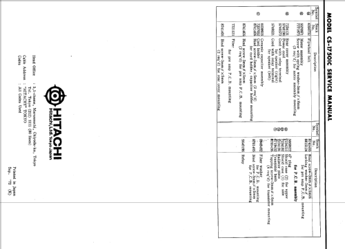 Car Stereo 8 CS-1750IC; Hitachi Ltd.; Tokyo (ID = 1629164) R-Player