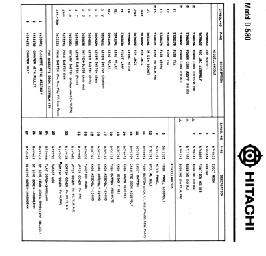 Stereo Cassette Tape Deck D-580; Hitachi Ltd.; Tokyo (ID = 2036866) Ton-Bild