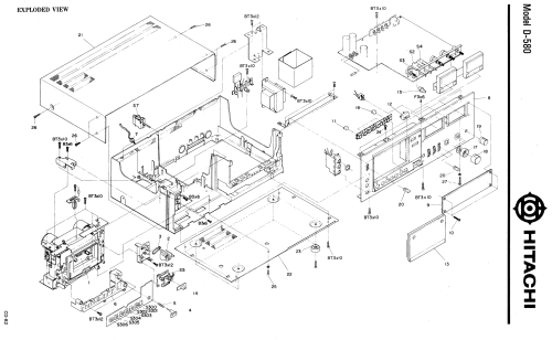 Stereo Cassette Tape Deck D-580; Hitachi Ltd.; Tokyo (ID = 2036868) Sonido-V
