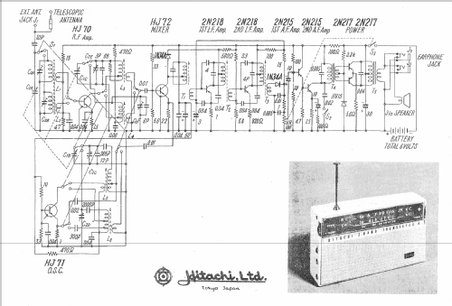 2 Band Transistor 9 WH-901; Hitachi Ltd.; Tokyo (ID = 703950) Radio