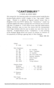 Canterbury 498AW; His Master's Voice N (ID = 2701516) Radio