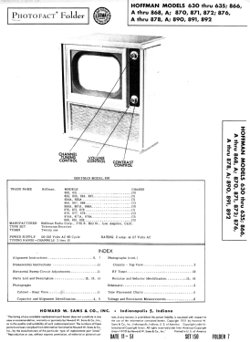 630 Ch= 170; Hoffman Radio Corp.; (ID = 2972375) Television