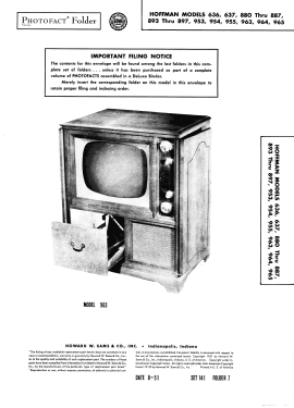 636 183; Hoffman Radio Corp.; (ID = 2944283) Television