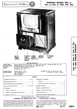 950 Ch= 172; Hoffman Radio Corp.; (ID = 2882842) Television