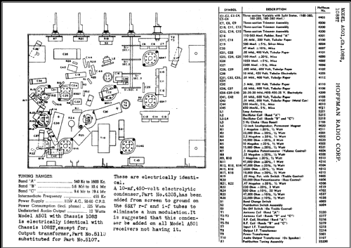 A501 Ch= 108S&108ST; Hoffman Radio Corp.; (ID = 465641) Radio