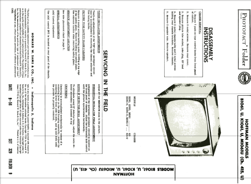 B1061 Ch= 415; Hoffman Radio Corp.; (ID = 1864783) Television