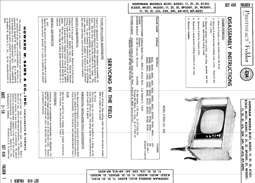 B1311 Ch= 339; Hoffman Radio Corp.; (ID = 935339) Television