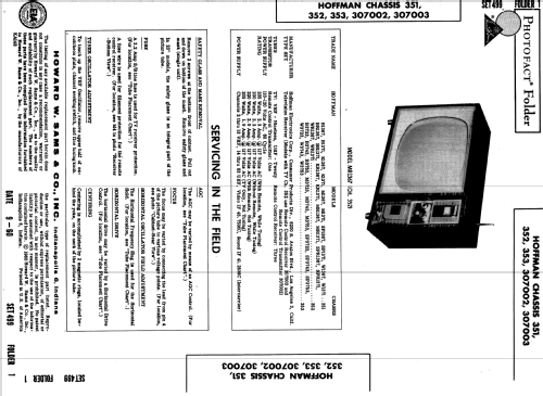 B1367 Ch= 351; Hoffman Radio Corp.; (ID = 583001) Television