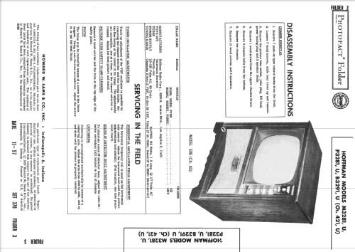 B3291 Ch= 421; Hoffman Radio Corp.; (ID = 2469137) Television