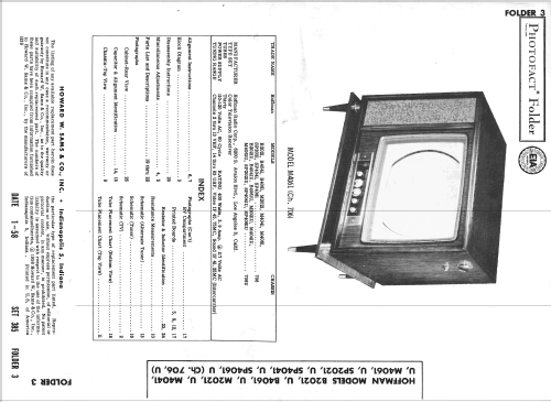 B4061 Ch= 706; Hoffman Radio Corp.; (ID = 2509167) Television