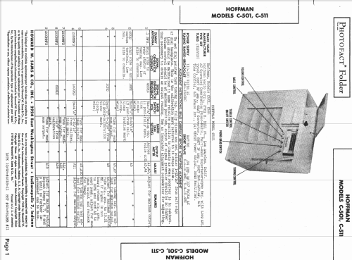 C501 Ch= 108; Hoffman Radio Corp.; (ID = 1417225) Radio