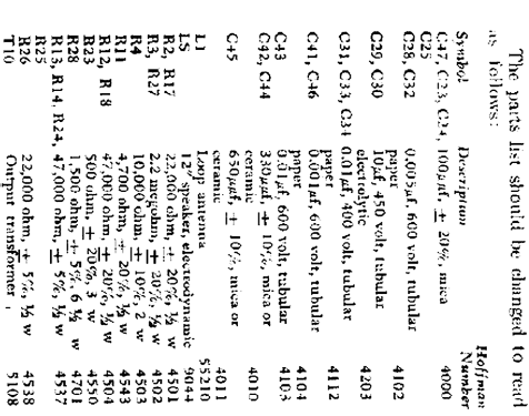 C501 Ch= 108; Hoffman Radio Corp.; (ID = 437511) Radio