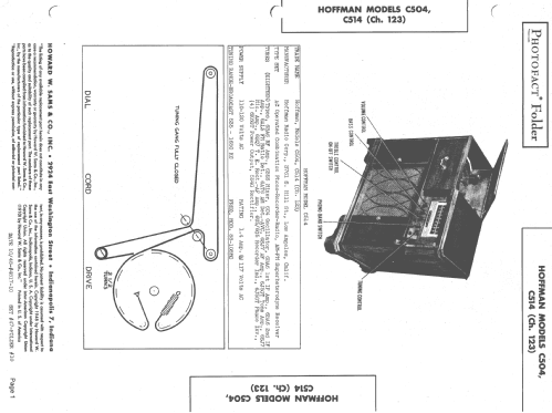 C504 ch= 123; Hoffman Radio Corp.; (ID = 1408542) Radio